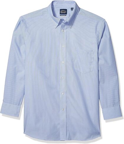 Eagle Men's Non Iron Stretch Collar Regular Fit Stripe Dress Shirt in Saudi Arabia