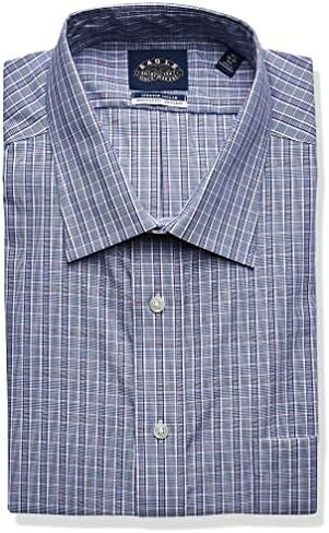 Eagle Men's Non Iron Stretch Collar Regular Fit Stripe Dress Shirt in Saudi Arabia