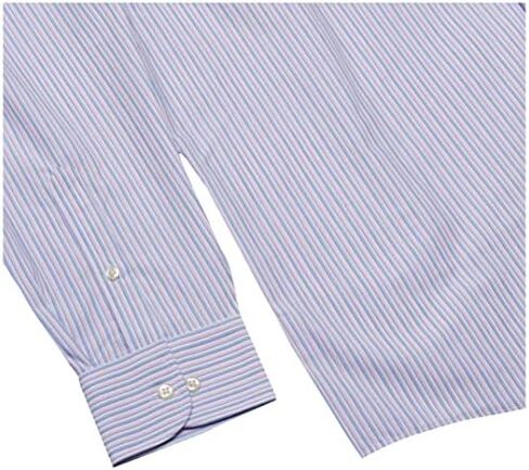 Eagle Men's Non Iron Stretch Collar Regular Fit Stripe Dress Shirt in Saudi Arabia