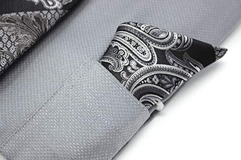 Christopher Tanner Men's Solid Square Pattern Regular Fit French Cuffs Dress Shirts with Tie Hanky Cufflinks Combo in Saudi Arabia