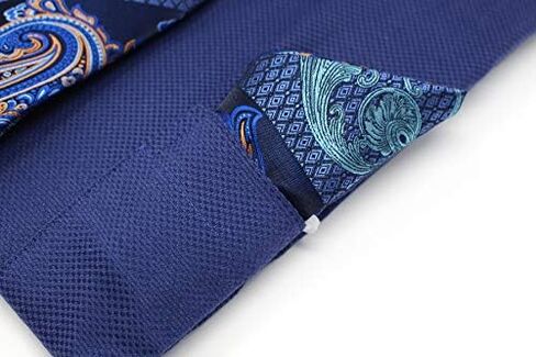 Christopher Tanner Men's Solid Square Pattern Regular Fit French Cuffs Dress Shirts with Tie Hanky Cufflinks Combo in Saudi Arabia