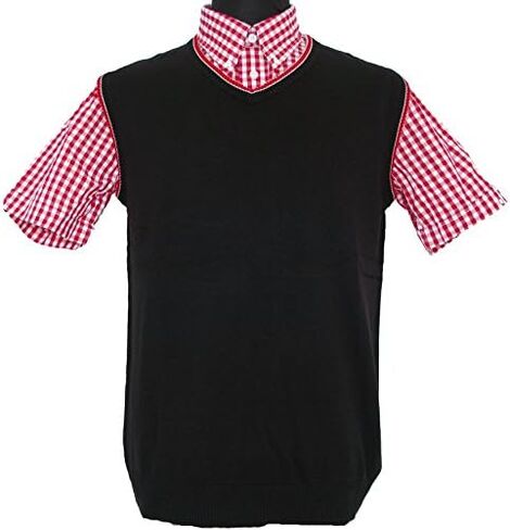 Warrior Clothing England Men´s Black Retro Sweater Vest Tank Top Sleeveless Pullover Skin Mod in Saudi Arabia