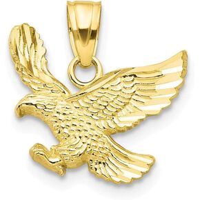 Solid 10k Yellow Gold Eagle Charm Pendant 15mm in Kuwait