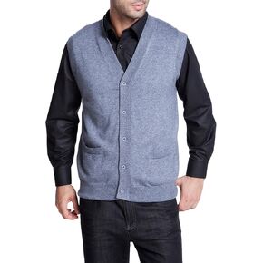 BATUOS Men's Cashmere Sweater Vest with Pockets in Saudi Arabia