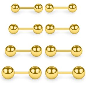 SCERRING 4 أزواج 20 جرام الفولاذ المقاوم للصدأ الكرة مسمار مجموعة من الأقراط للرجال النساء الحديد وأقراط 3-6 مللي متر in Kuwait
