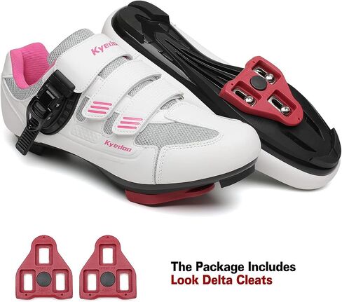 Kyedoo Womens Cycling Shoes Compatible with Peloton Bike | Clip-in Bike, Ladies Indoor Outdoor Cycling, Road Bike Riding Biking Shoes, Pre-Installed Delta Cleats in Saudi Arabia
