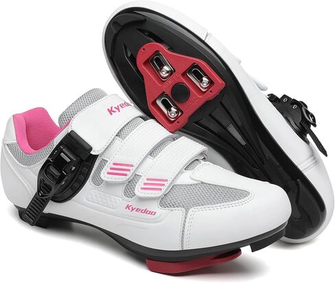 Kyedoo Womens Cycling Shoes Compatible with Peloton Bike | Clip-in Bike, Ladies Indoor Outdoor Cycling, Road Bike Riding Biking Shoes, Pre-Installed Delta Cleats in Saudi Arabia
