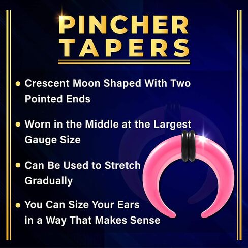 2 Pairs Acrylic Spiral Taper Expander Piercing Jewelry Ear Pincher O-Rings Stretching Earring Plugs Gauges in Saudi Arabia