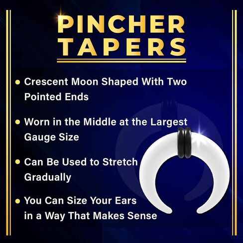 2 Pairs Acrylic Spiral Taper Expander Piercing Jewelry Ear Pincher O-Rings Stretching Earring Plugs Gauges in Saudi Arabia