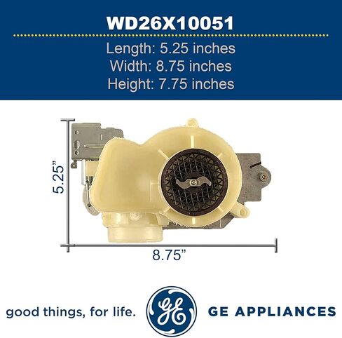 GE WD26X10051 Genuine OEM Pump and Motor Assembly for GE Dishwasher in Saudi Arabia