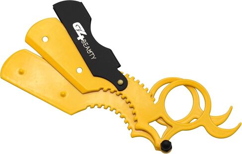 G4 Universal Replaceable Half Blade Straight Razor with 100 Blades, Professional Single Ring Barber Single Edge Shave Razor (Yellow) in Kuwait