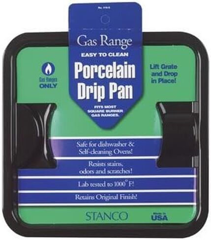Stanco Gas Range Drip Pan For Gas Ranges - Square Black Porcelain On Steel, Chrome 4-1/4 In. Dia. in Saudi Arabia