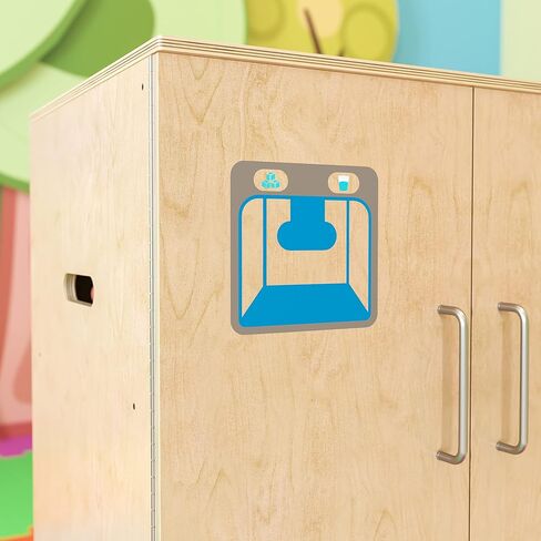 Flash Furniture Children's Wooden Toy Kitchen Set with Pretend Stove, Sink, and Refrigerator, 3-Piece Interactive Kids Playset for Educational Play in Kuwait