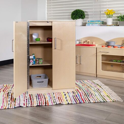 Flash Furniture Children's Wooden Toy Kitchen Set with Pretend Stove, Sink, and Refrigerator, 3-Piece Interactive Kids Playset for Educational Play in Kuwait