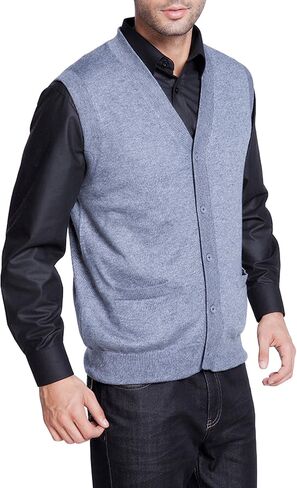 BATUOS Men's Cashmere Sweater Vest with Pockets in Saudi Arabia