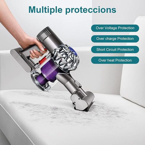 DOWEOR Dyson v6 استبدال البطارية 21.6 فولت 4000 مللي أمبير متوافق مع V6 مطلق الحيوان المطلق موتورهيد سليم SV03 SV04 SV05 SV06 SV07 SV09 DC58 DC59 DC61 DC62 DC72 DC74 مكنسة كهربائية محمولة in Kuwait