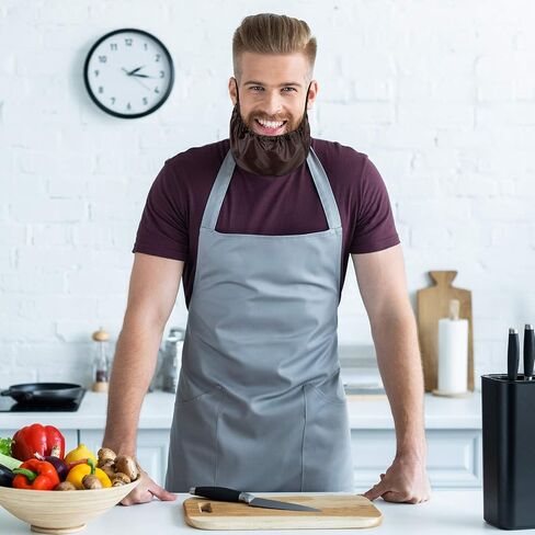 9 Pieces Beard Bandana Beard Covers Facial Beard Apron Caps Facial Beard Guard Bedtime Bib (Black) in Saudi Arabia