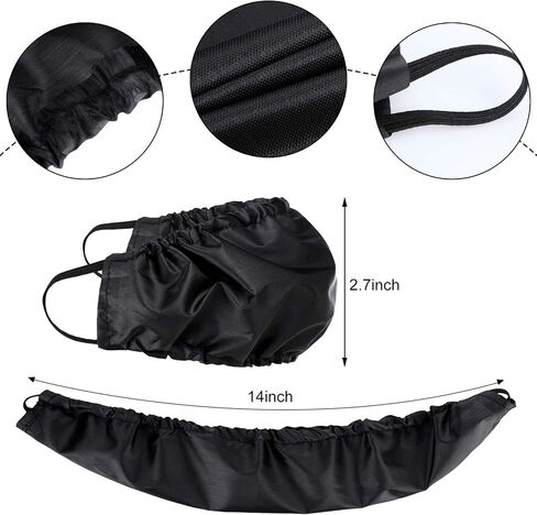 9 Pieces Beard Bandana Beard Covers Facial Beard Apron Caps Facial Beard Guard Bedtime Bib (Black) in Saudi Arabia