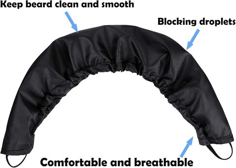 9 Pieces Beard Bandana Beard Covers Facial Beard Apron Caps Facial Beard Guard Bedtime Bib (Black) in Saudi Arabia
