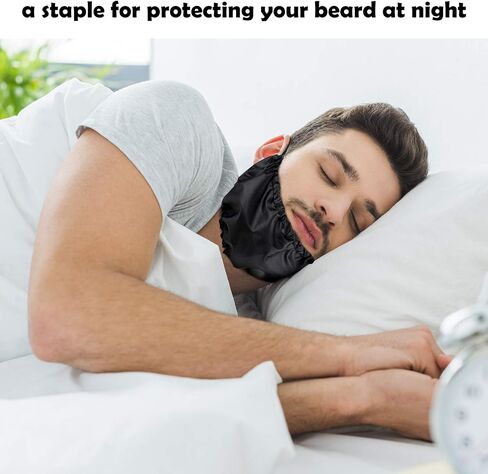 9 Pieces Beard Bandana Beard Covers Facial Beard Apron Caps Facial Beard Guard Bedtime Bib (Black) in Saudi Arabia
