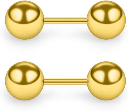 SCERRING 4 Pairs 20G Stainless Steel Ball Stud Earrings Set for Men Women Barbell Stud Earrings 3-6mm in Kuwait