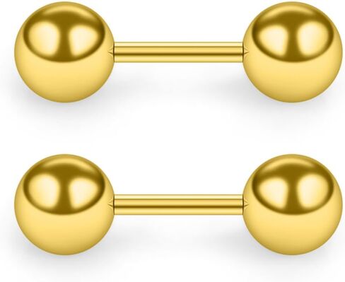 SCERRING 4 Pairs 20G Stainless Steel Ball Stud Earrings Set for Men Women Barbell Stud Earrings 3-6mm in Kuwait