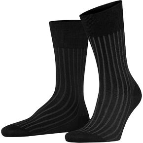 FALKE Men's Shadow Designer Dress Socks, Striped, Crew Calf, Fil d'Ecosse Cotton, Business and Casual, More Colors, 1 Pair in Saudi Arabia