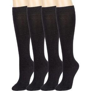 BampooPanPa 4 Pair Bamboo Knee High Socks Thin Casual Dress Socks Breathable Lightweight Stockings in Saudi Arabia