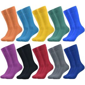 FLGYTH Men's Dress Socks Colorful Patterned Crew Cotton Novelty Funny Socks for Men Pack in Saudi Arabia