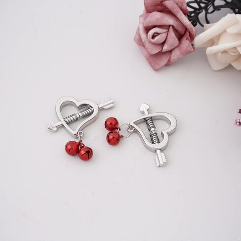 JEATHA 2Pcs Adults Non-Piercings Body Rings with Internal Spike Nipple Shield Screw Rings Adjustable Breast Circle Clamp in Kuwait