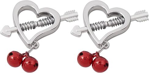 JEATHA 2Pcs Adults Non-Piercings Body Rings with Internal Spike Nipple Shield Screw Rings Adjustable Breast Circle Clamp in Kuwait