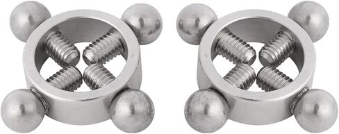 JEATHA 2Pcs Adults Non-Piercings Body Rings with Internal Spike Nipple Shield Screw Rings Adjustable Breast Circle Clamp in Kuwait