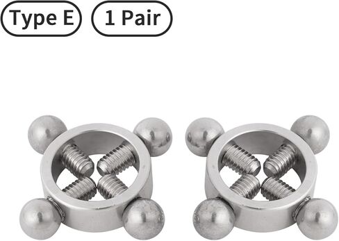 JEATHA 2Pcs Adults Non-Piercings Body Rings with Internal Spike Nipple Shield Screw Rings Adjustable Breast Circle Clamp in Kuwait