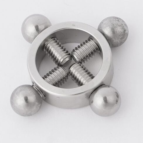 JEATHA 2Pcs Adults Non-Piercings Body Rings with Internal Spike Nipple Shield Screw Rings Adjustable Breast Circle Clamp in Kuwait
