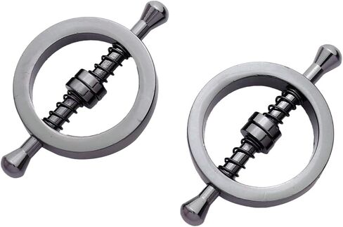 JEATHA 2Pcs Adults Non-Piercings Body Rings with Internal Spike Nipple Shield Screw Rings Adjustable Breast Circle Clamp in Kuwait