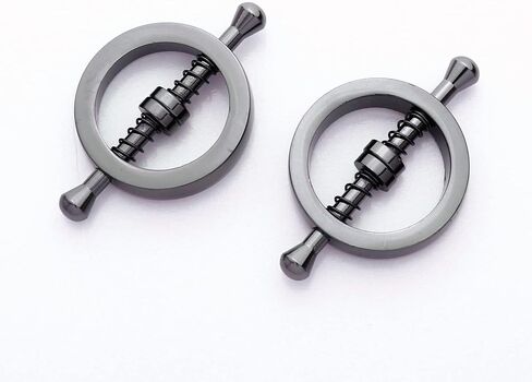 JEATHA 2Pcs Adults Non-Piercings Body Rings with Internal Spike Nipple Shield Screw Rings Adjustable Breast Circle Clamp in Kuwait