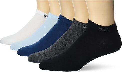 BOSS Men's 5 Pack Solid Cotton Stretch Socks in Saudi Arabia