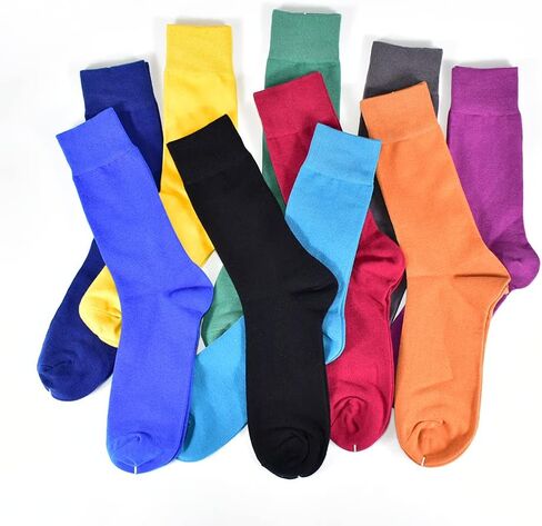 FLGYTH Men's Dress Socks Colorful Patterned Crew Cotton Novelty Funny Socks for Men Pack in Saudi Arabia