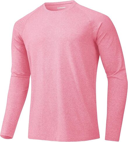 MAGCOMSEN Men's Long Sleeve Shirt UPF 50+ Sun Protection T-Shirt Lightweight Quick Dry Shirt for Hiking Fishing Athletic Tops in Kuwait
