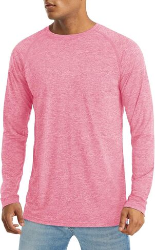 MAGCOMSEN Men's Long Sleeve Shirt UPF 50+ Sun Protection T-Shirt Lightweight Quick Dry Shirt for Hiking Fishing Athletic Tops in Kuwait
