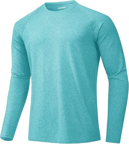 MAGCOMSEN Men's Long Sleeve Shirt UPF 50+ Sun Protection T-Shirt Lightweight Quick Dry Shirt for Hiking Fishing Athletic Tops in Kuwait