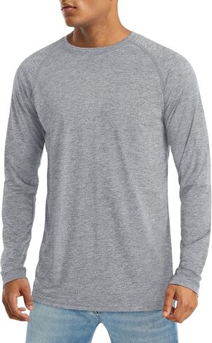 MAGCOMSEN Men's Long Sleeve Shirt UPF 50+ Sun Protection T-Shirt Lightweight Quick Dry Shirt for Hiking Fishing Athletic Tops in Kuwait