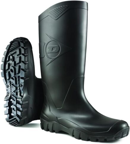أحذية Dunlop الواقية MD0HD01.13 Dane، 100% PVC مقاوم للماء، أحذية واقية خفيفة الوزن ومتينة، مقاس 13، أخضر in Kuwait