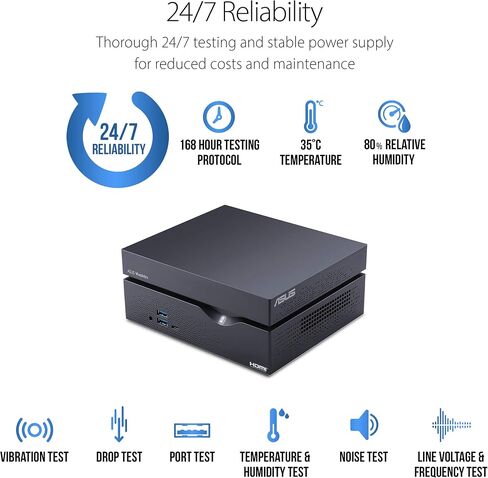 ASUS VivoMini VC66-C2 with Intel Six Cores Core i5-10400, 8GB RAM, PCIE 256GB SSD, Triple 4K, WiFi 6, 4-in1 Card Reader, Windows 10 Home in Saudi Arabia