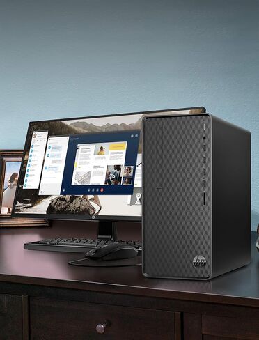 اتش بي ديسك توب مع ماوس سلكي ولوحة مفاتيح ، معالج انتل بنتيوم G6400 ، معالج انتل الترا اتش دي جرافيكس 630 ، ويندوز 10 هوم (M01-F1014، لون اسود ) in Saudi Arabia