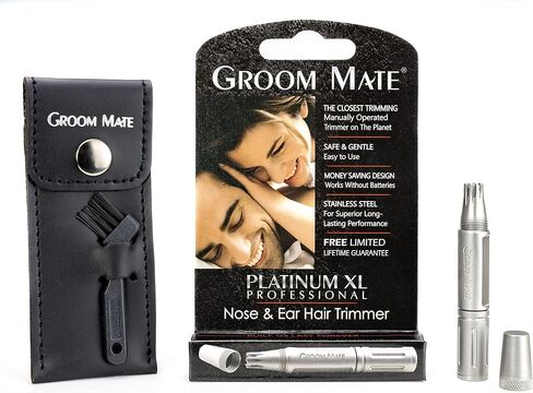 Groom Mate Platinum XL Professional Nasal Hair Trimmer - Made in USA in Saudi Arabia