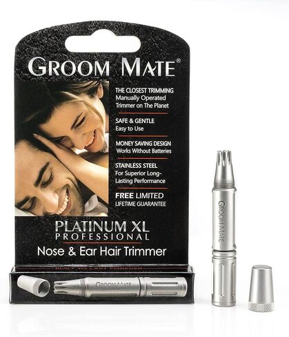 Groom Mate Platinum XL Professional Nasal Hair Trimmer - Made in USA in Saudi Arabia