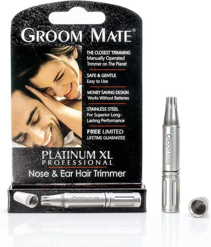Groom Mate Platinum XL Professional Nasal Hair Trimmer - Made in USA in Saudi Arabia