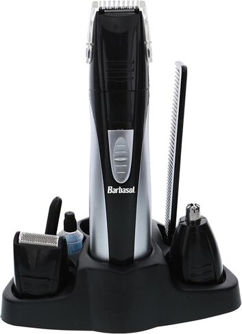 Barbasol Portable Battery Powered All in 1, 7 Piece Beard Grooming Set with Ear and Nose Trimmer, Foil Shaver and Beard Trimmer with Stainless Steel Blades and Stand in Saudi Arabia
