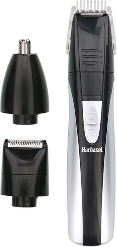 Barbasol Portable Battery Powered All in 1, 7 Piece Beard Grooming Set with Ear and Nose Trimmer, Foil Shaver and Beard Trimmer with Stainless Steel Blades and Stand in Saudi Arabia